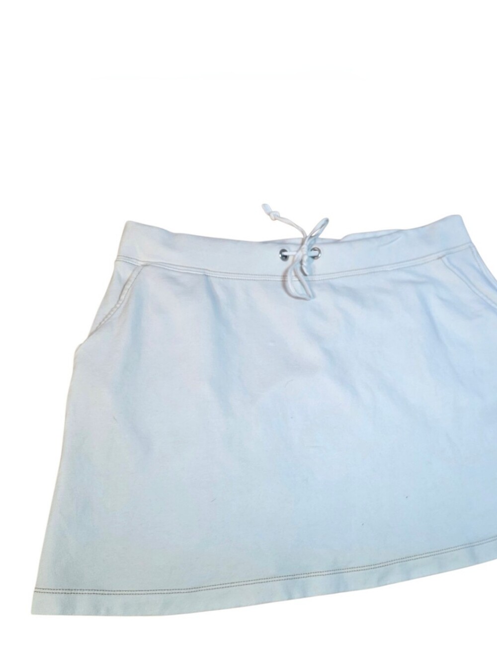 Lands End Skirt Mini Lightweight White Womens Size  6 8